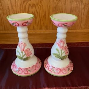 Baroque Rose candle sticks